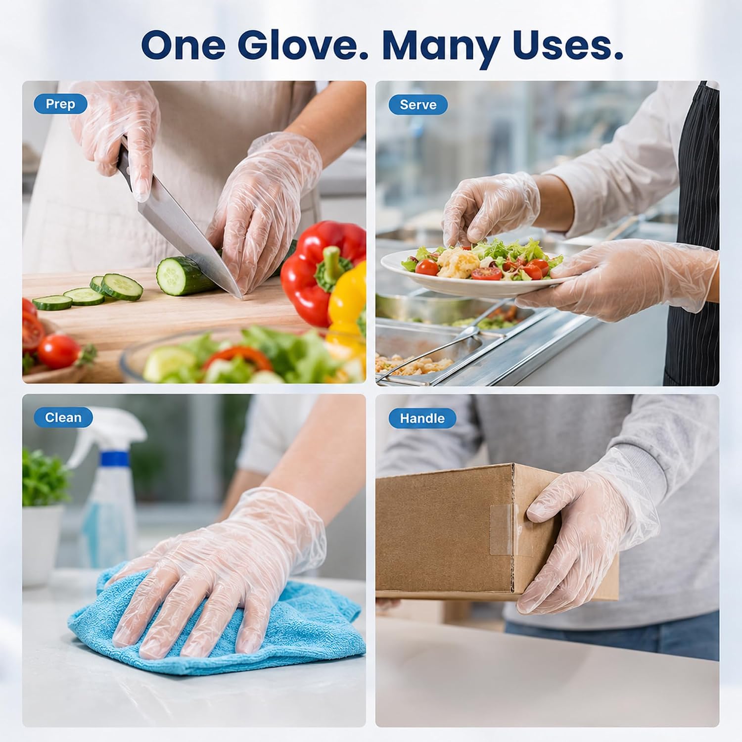 ForPro Disposable Vinyl Gloves, Industrial Grade, Powder & Latex Free, Non-Sterile, Food Safe, 2.75 Mil Palm, 3.9 Mil Fingers - Image 6