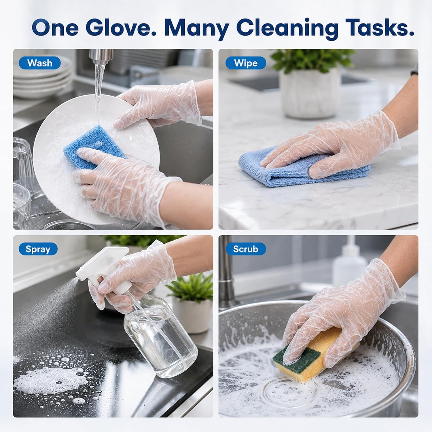 ForPro Disposable Vinyl Gloves, Industrial Grade, Powder & Latex Free, Non-Sterile, Food Safe, 2.75 Mil Palm, 3.9 Mil Fingers - Image 7